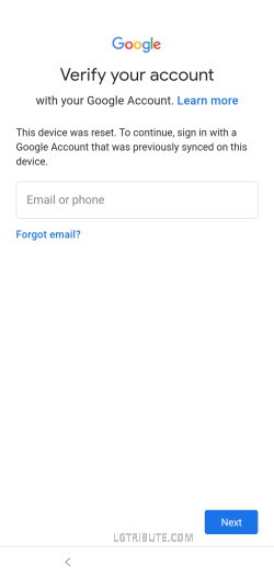 how to bypass google verification on lg tribute monarch 