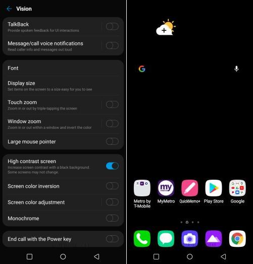 how to turn on dark mode on lg stylo 6 